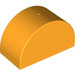 Duplo Orange clair brillant Brique 2 x 4 x 2 avec Haut incurvé (31213)