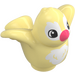 Duplo Jaune Clair Brillant Oiseau avec Blanc Plumes (1354)