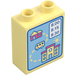 Duplo Bright Light Yellow Brick 1 x 2 x 2 with House and Car and School with Bottom Tube (15847 / 103927)