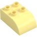 Duplo Bright Light Yellow Brick 2 x 3 with Curved Top (2302)