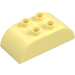 Duplo Bright Light Yellow Brick 2 x 4 with Curved Sides (98223)