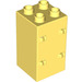 Duplo Bright Light Yellow Column Brick 2 x 2 x 3 with Hinge fork (69714)
