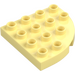 Duplo Jaune Clair Brillant assiette 4 x 4 avec Rond Pièce de monnaie (98218)