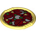 Duplo Jaune clair brillant assiette avec Tomatoes et mozarella  pizza (27372 / 29314)