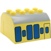 Duplo Amarillo claro brillante Tren Parte superior 4 x 4 x 2 con Carriage (51548)