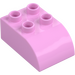 Duplo Bright Pink Brick 2 x 3 with Curved Top (2302)