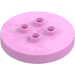 Duplo Fel roze Plaat 4 x 4 Rond (15516)