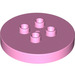 Duplo Leuchtend rosa Platte 4 x 4 Runden (15516)