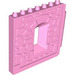 Duplo Leuchtendes Rosa Mauer 1 x 8 x 6 mit Fenster und Stein Muster (51697)