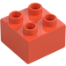 Duplo Orange Rougeâtre Vif Brique 2 x 2 (3437 / 89461)