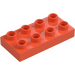 Duplo Světle načervenalá oranžová Deska 2 x 4 (4538 / 40666)