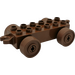 Duplo Car Chassis 2 x 6 with Brown Wheels (2312)