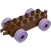 Duplo Car Chassis 2 x 6 with Lavender Wheels (2312 / 14639)