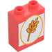 Duplo Coral Brick 1 x 2 x 2 with Wheat Logo (4066)