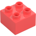 Duplo Coral Brick 2 x 2 (3437 / 89461)