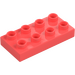 Duplo Coral Plate 2 x 4 (4538 / 40666)