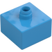 Duplo Dark Azure Brick 2 x 2 with Pin (92011)