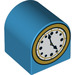 Duplo Azur foncé Brique 2 x 2 x 2 avec Haut incurvé avec Clock Affronter (3664 / 38808)