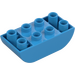 Duplo Dark Azure Brick 2 x 4 with Curved Bottom (98224)