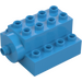 Duplo Donker azuurblauw Steen 4 x 4 x 2 met Horizontaal Rotation Pin (29141)