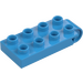 Duplo Tmavě azurová Deska 2 x 4 s B Konektor Horní (16686)