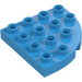 Duplo Dark Azure Plate 4 x 4 with Round Corner (98218)