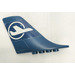 Duplo Dark Blue Tail Fin 2 x 10 x 5 with White Airplane in Circle Sticker (53491)