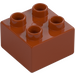 Duplo Tmavě oranžová Kostka 2 x 2 (3437 / 89461)