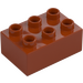 Duplo Ciemna pomarańcza Cegła 2 x 3 (87084)