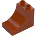 Duplo Dark Orange Brick 2 x 3 x 2 with Curved Ramp (2301)