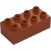 Duplo Dark Orange Brick 2 x 4 (3011 / 31459)