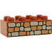 Duplo Dark Orange Brick 2 x 4 with Stone Wall (3011 / 45423)