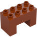 Duplo Dark Orange Brick 2 x 4 x 2 with 2 x 2 Cutout on Bottom (6394)