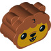 Duplo Dark Orange Brick 2 x 4 x 3 Curved with Ears and Animal (84817)