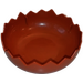 Duplo Dark Orange Egg Shell Half with Jagged Edges and No Studs