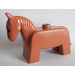 Duplo Dark Orange Horse with black eyes (81649)