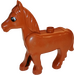 Duplo Naranja oscuro Caballo con Movable Cabeza con (Undetermined) (75725 / 82564)