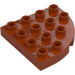 Duplo Dark Orange Plate 4 x 4 with Round Corner (98218)