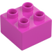 Duplo Tmavě růžová Kostka 2 x 2 (3437 / 89461)