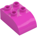 Duplo Dark Pink Brick 2 x 3 with Curved Top (2302)