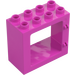 Duplo Dunkelpink Tür Rahmen 2 x 4 x 3 mit flachem Rand (61649)