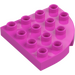 Duplo Dark Pink Plate 4 x 4 with Round Corner (98218)