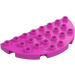 Duplo Tmavě růžová Deska 8 x 4 Semicircle (29304)