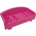 Duplo Dark Pink Sofa 2 x 6 x 2 (6476)