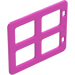 Duplo Dark Pink Window 4 x 3 with Bars with Same Sized Panes (90265)