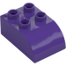 Duplo Dark Purple Brick 2 x 3 with Curved Top (2302)