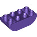 Duplo Dark Purple Brick 2 x 4 with Curved Bottom (98224)