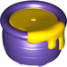 Duplo Violet Foncé Honey Pot avec Grooves (12118 / 92018)