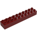 Duplo Tmavě červená Kostka 2 x 10 (2291)