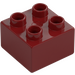 Duplo Rouge Foncé Brique 2 x 2 (3437 / 89461)